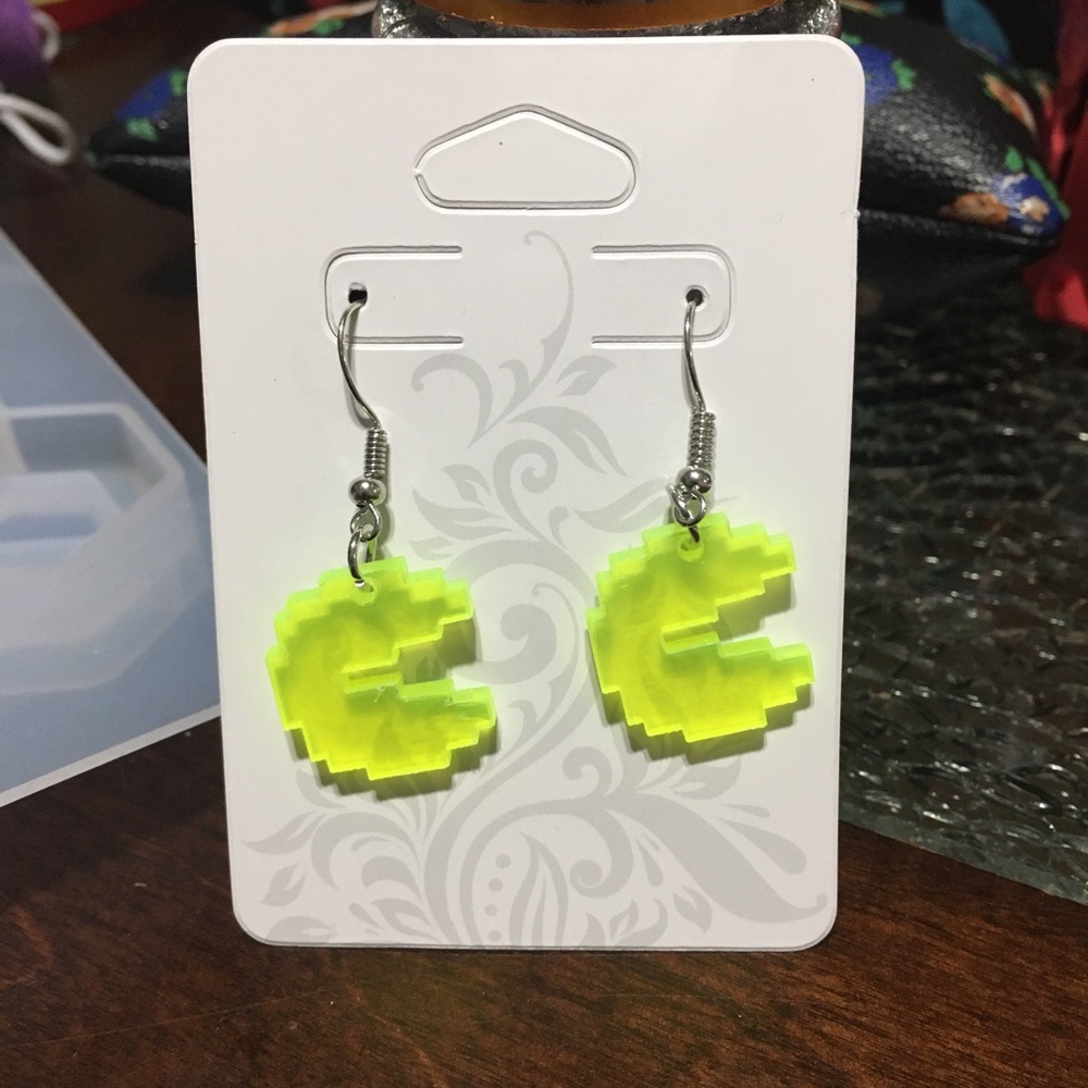 PAC man earrings